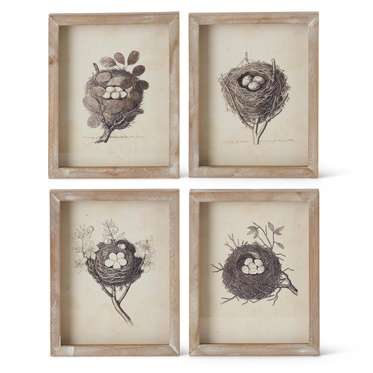 Brown Wood Framed Nest Print