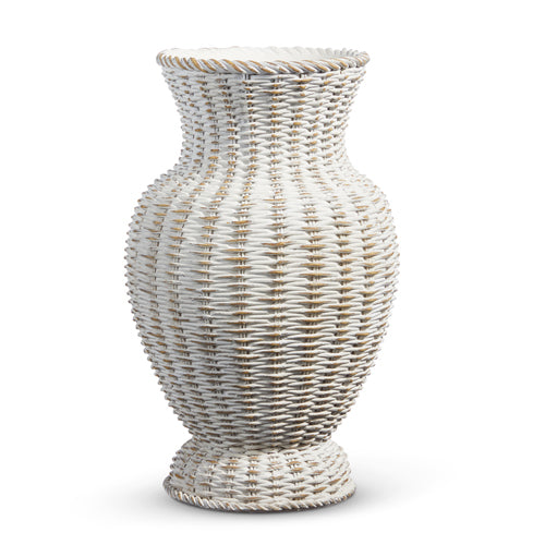 Whitewash Basketweave Vase
