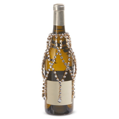 7" WOVEN JEWELED WINE BOTTLE VEIL