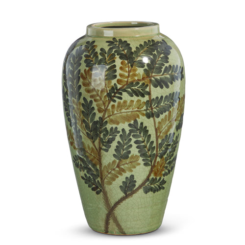Painted Fern Green Vase