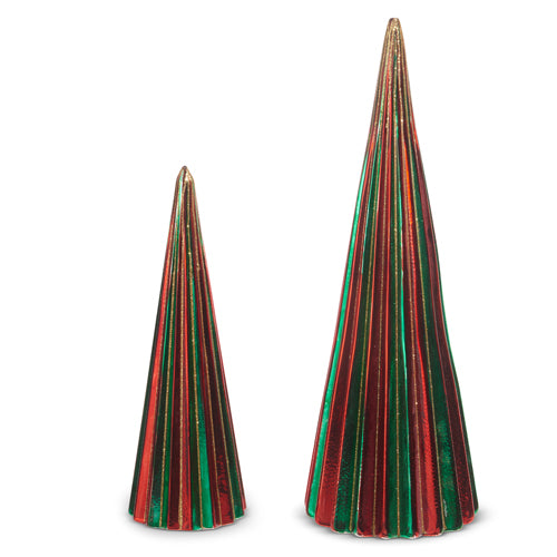 GREEN AND RED RIBBED TREES