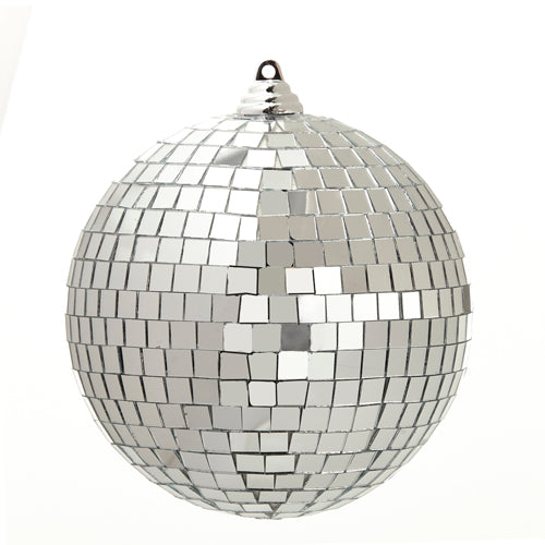 6" SILVER DISCO BALL ORNAMENT