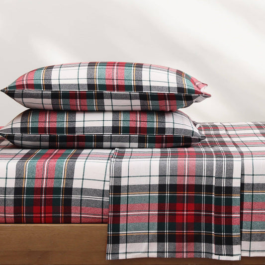 Spencer Plaid Sheet Set: Twin / Red
