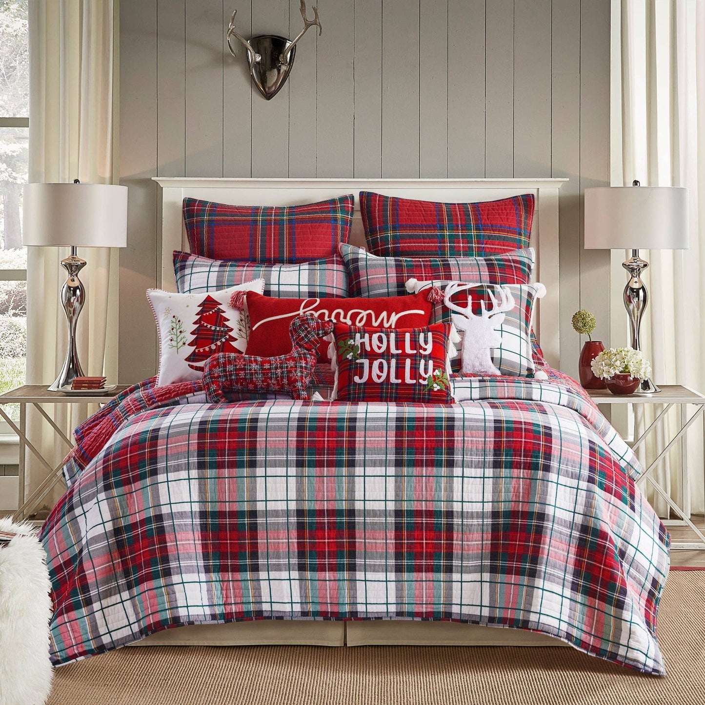 Thatch Home Spencer Plaid Euro Sham - Set of 2