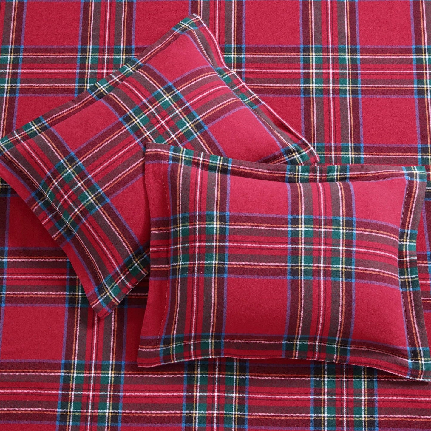 Spencer Plaid Flannel Duvet/Comforter Set: Comforter / King/Cal King / Red