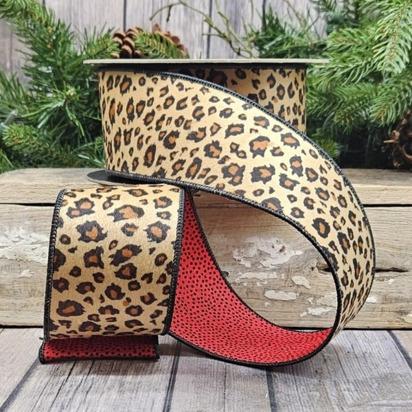 Faux Fur Leopard Ribbon