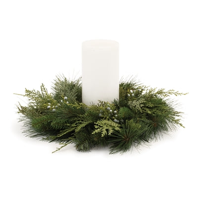 MIXED PINE CANDLE RING
