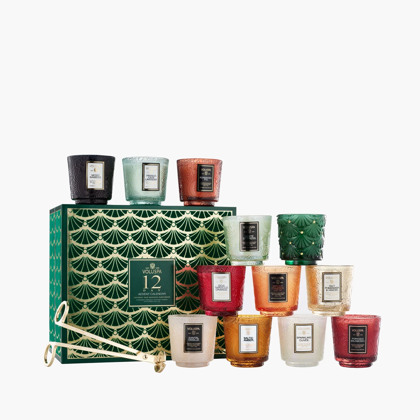 12 DAY ADVENT CALENDAR PETITE PEDESTAL CANDLE GIFT SET