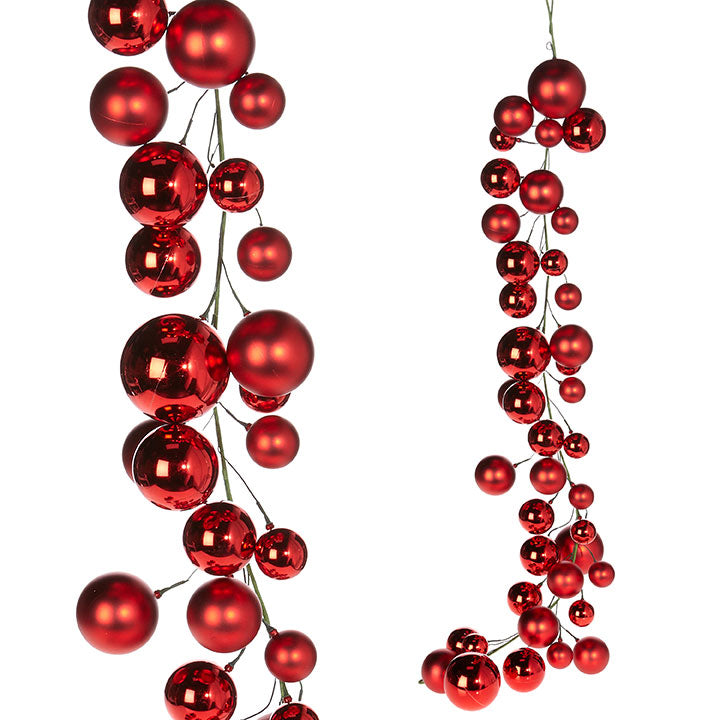 4' RED BALL GARLAND