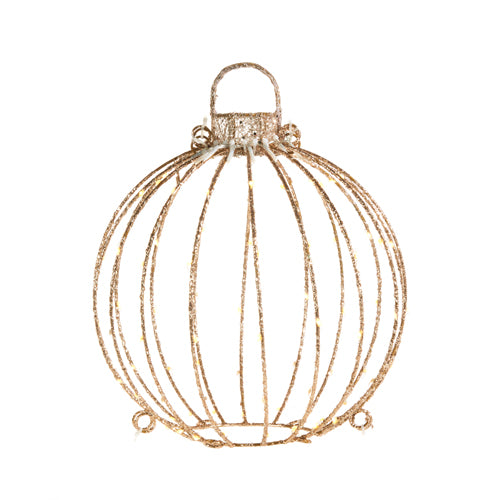 14" Lighted Ornament Gold