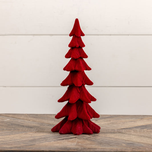 12" RED RESIN TREE