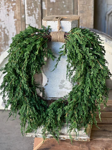 Emerald Falls Hanging Wreath | 24"