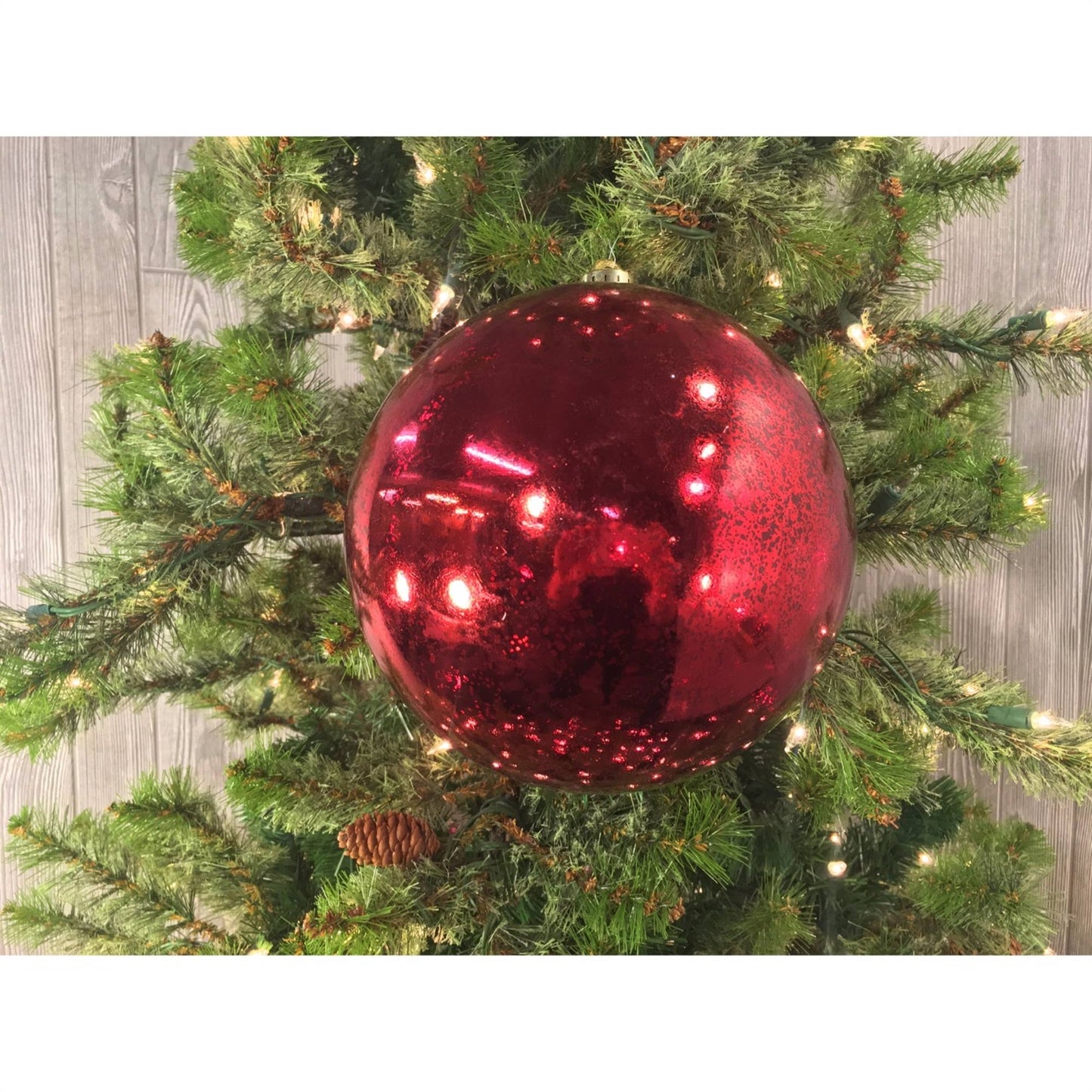 8" VP Mercury Ball Ornament - Red