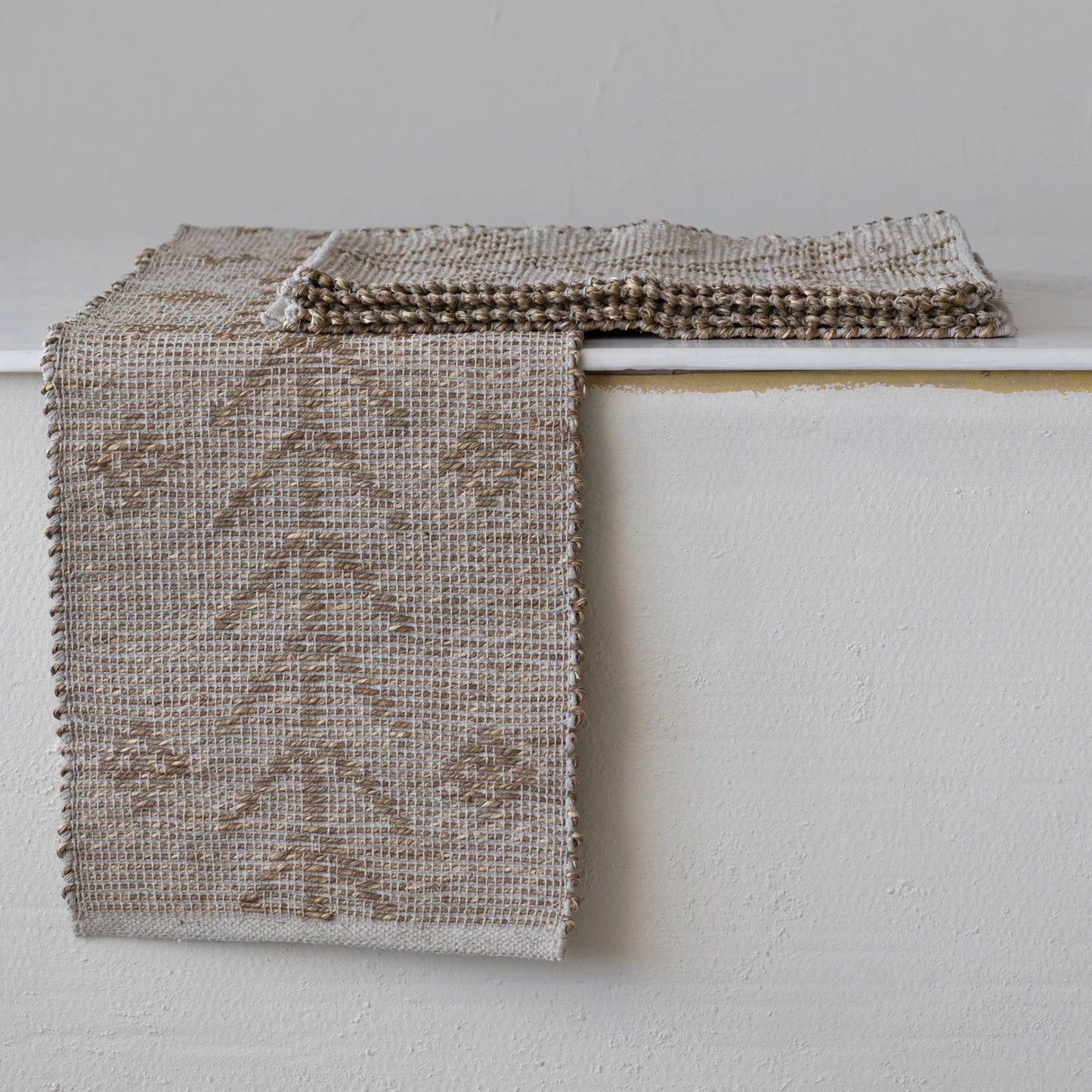 Woven Seagrass & Cotton Table Runner