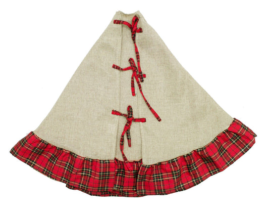 53" Classic Tartan Plaid Dazzle Christmas Tree Skirt