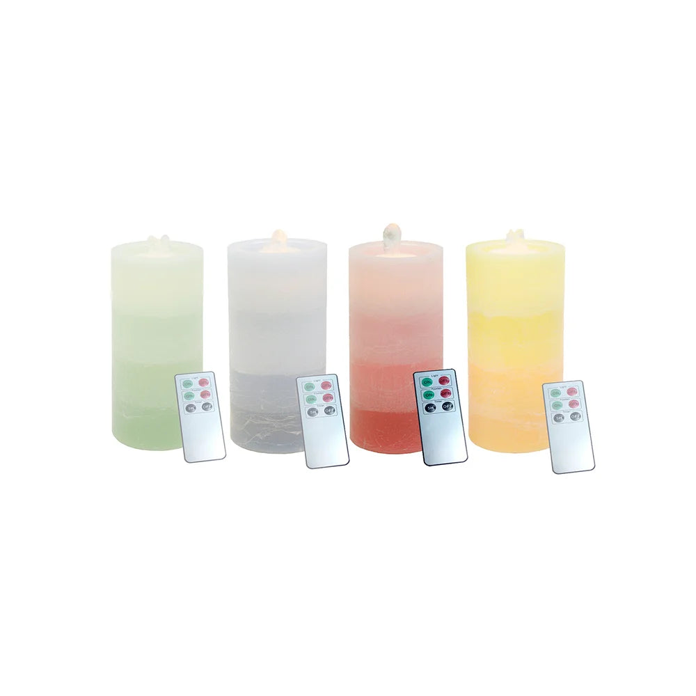 Ombre Fountain Candle with Remote