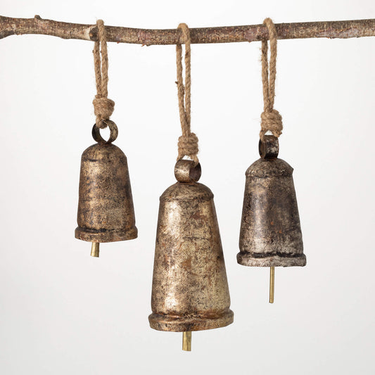 METAL & ROPE BELL ORNAMENT