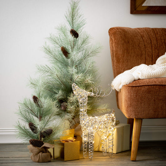 SNOWY PINE ACCENT TREE Set