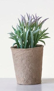 Faux Succulent in Paper Pot