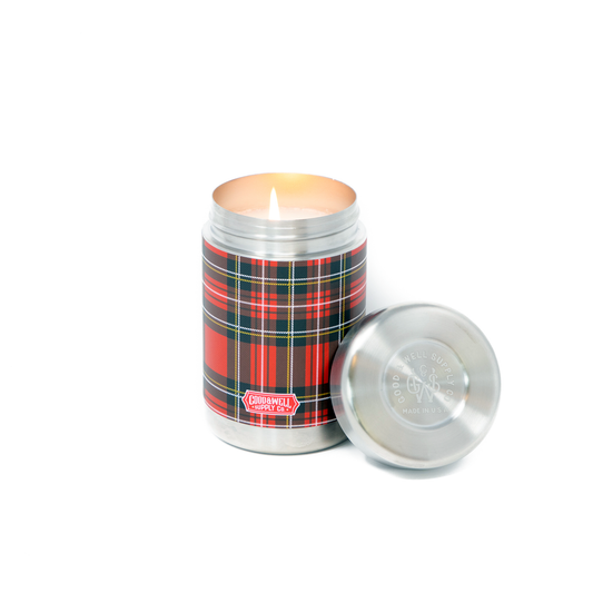 Plaid Vintage Canteen Candle - Around the Fire