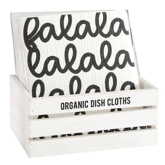 Filled Display - Holiday Organic Dish Cloths - Red