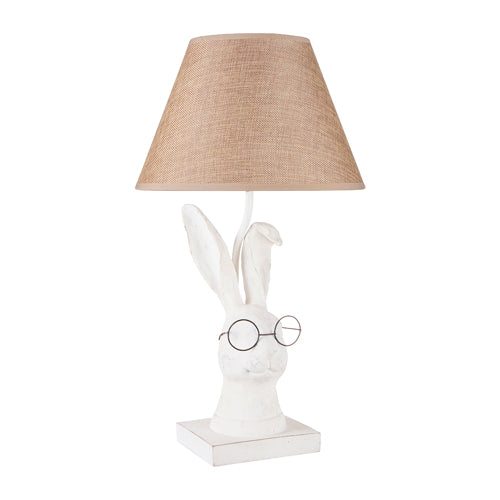 RABBIT WITH GLASSES LAMP WITH SHADE