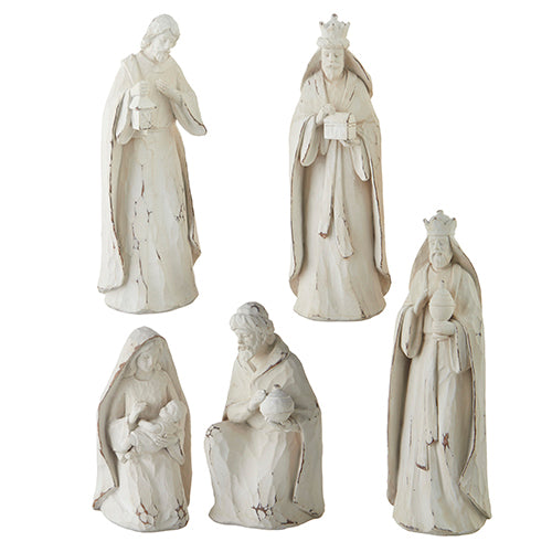 WHITEWASH NATIVITY SET