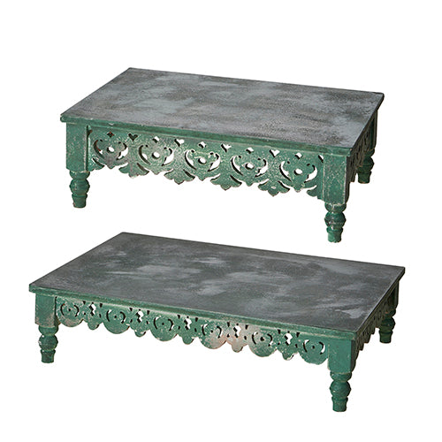 DISTRESSED GREEN RISER