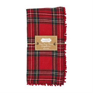 TARTAN POM TRIM NAPKIN