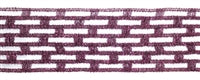 Plum Wired Metallic Ribbon