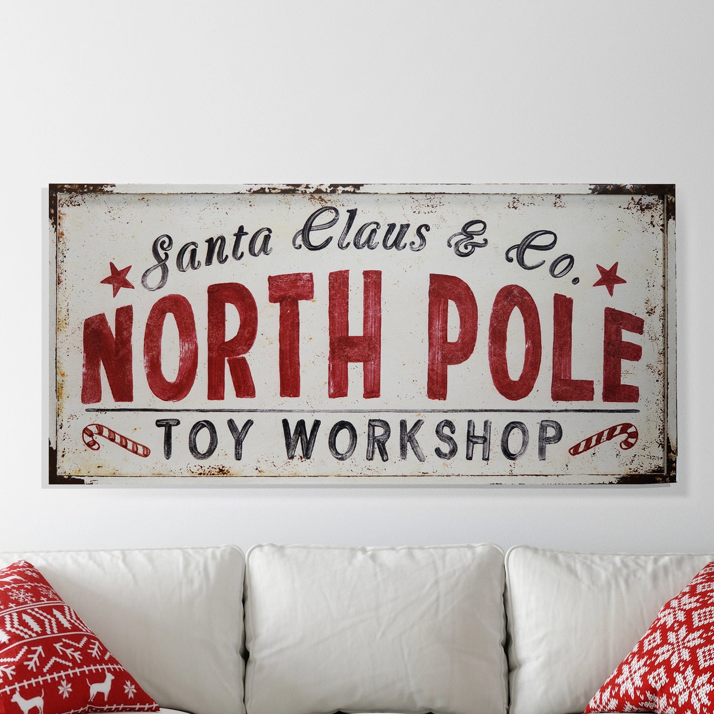 WOOD SIGN "NORTH POLE"