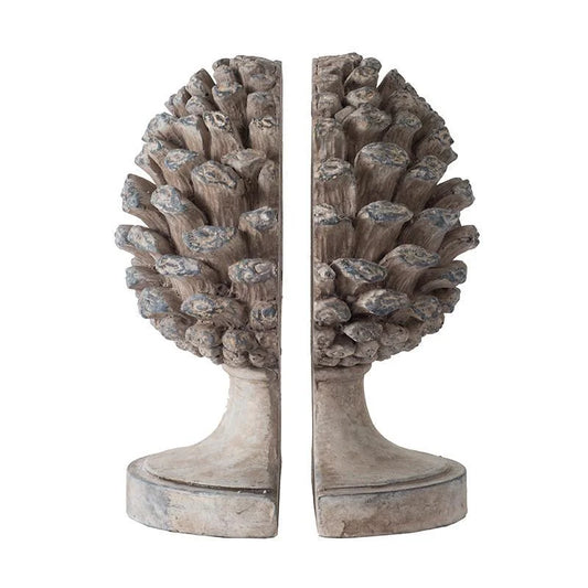 Pine Cone Bookends (Set of 2)