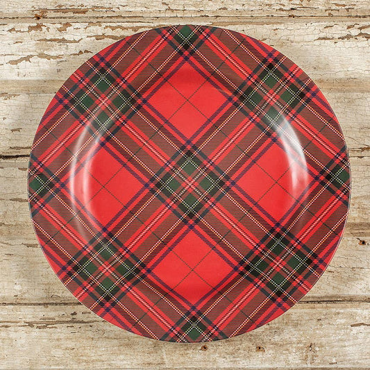 12" RED TARTAN CHARGER