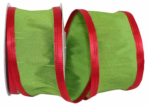 Lime with Red Trim Ribbon