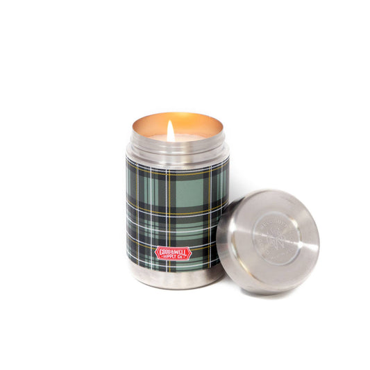 Plaid Vintage Canteen Candle - In the Pines