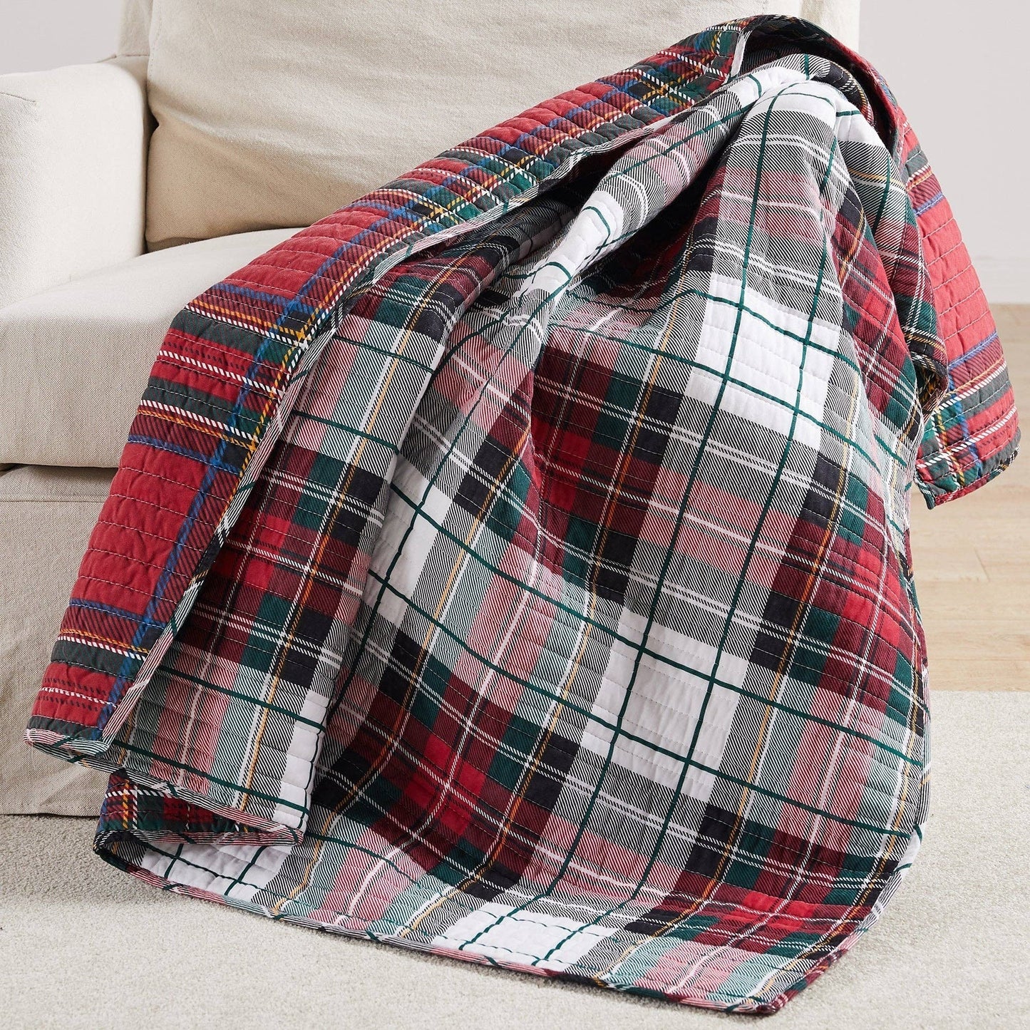 Spencer Plaid Quilted Throw