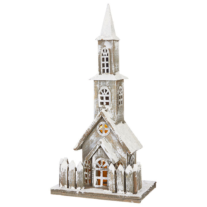 Grey/White Washed Lighted Church
