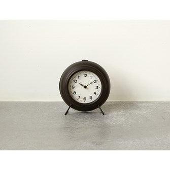 Metal Mantel Clock, Black