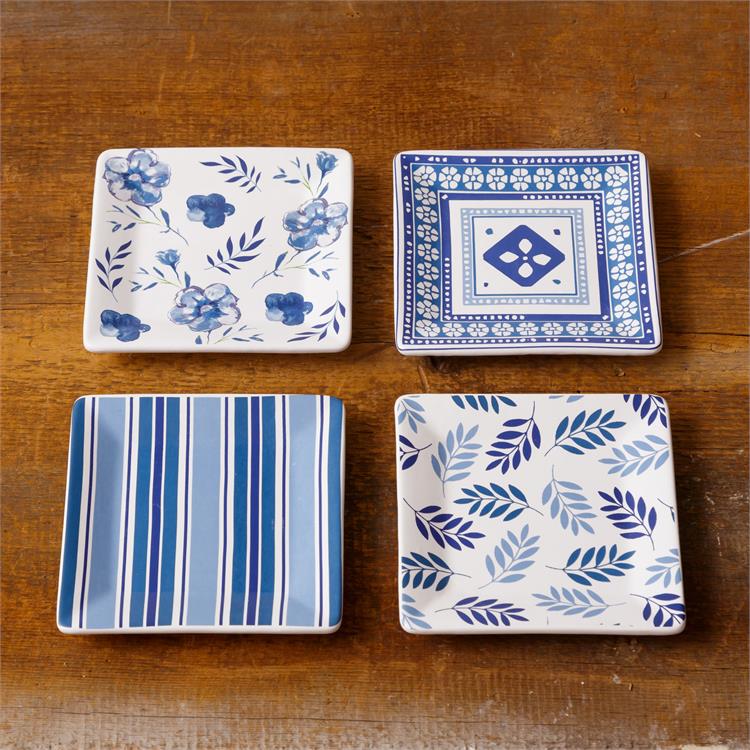 Out Of The Blue - Square Plate Set (4)