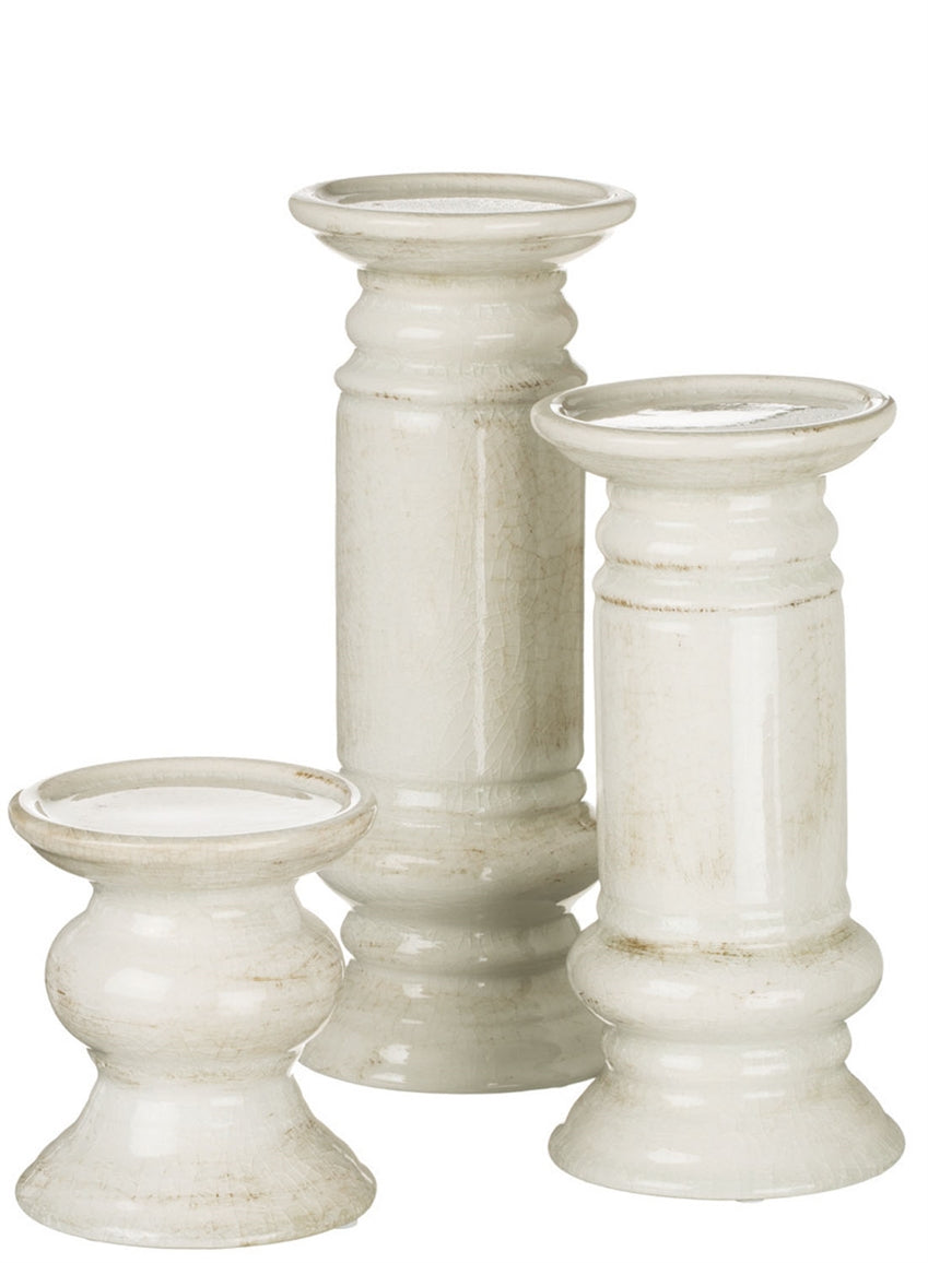 Pillar Candle Holder - Cream