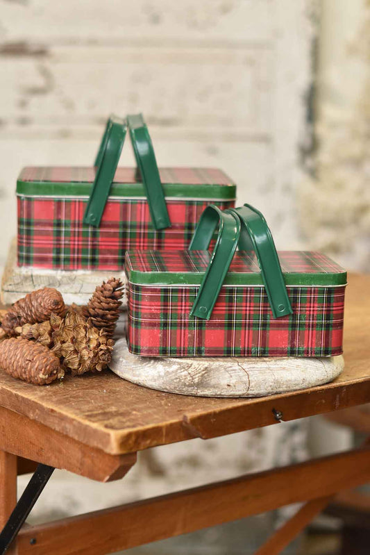 Tartan Tidings Handled Tin