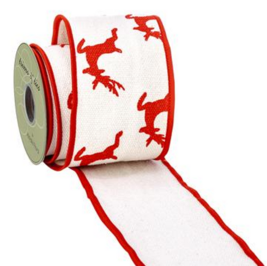 Red Deer Print Ribbon