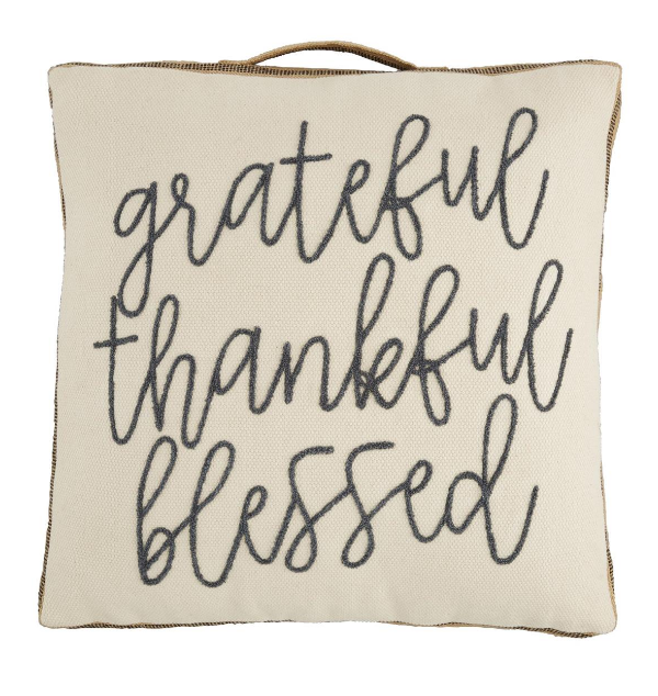 Grateful Thankful Blessed Pillow