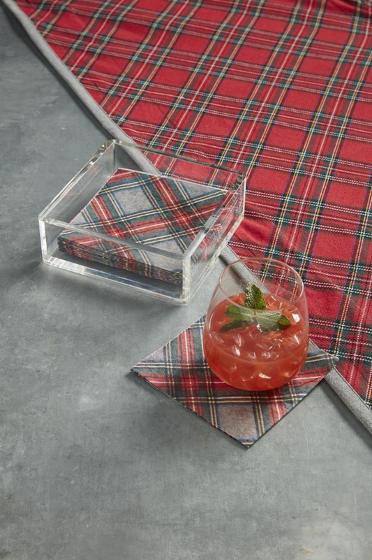 Tartan Napkin Caddy Set