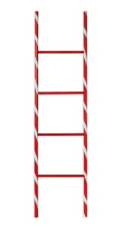 Wooden Holiday Candy Cane Ladder