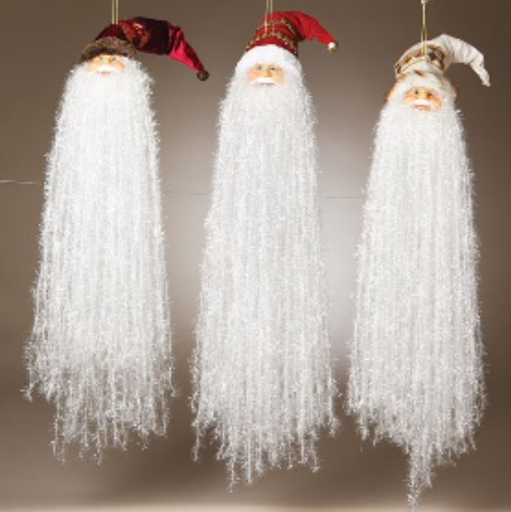 Long Beard Santa Hanging