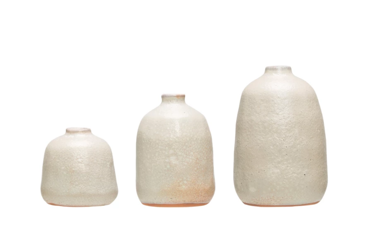Terracotta Vases with Sand Finish (Set of 3)
