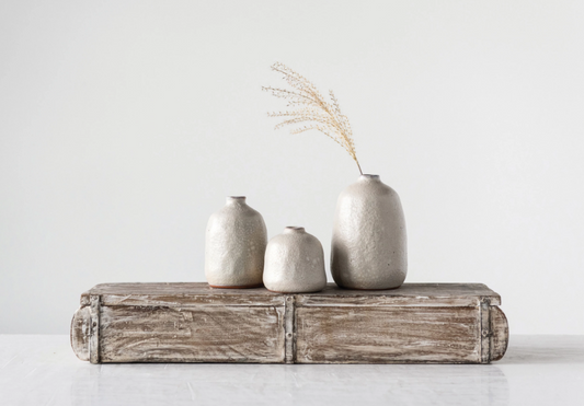 Terracotta Vases with Sand Finish (Set of 3)