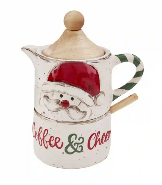 Stacked Santa Cream & Sugar Set