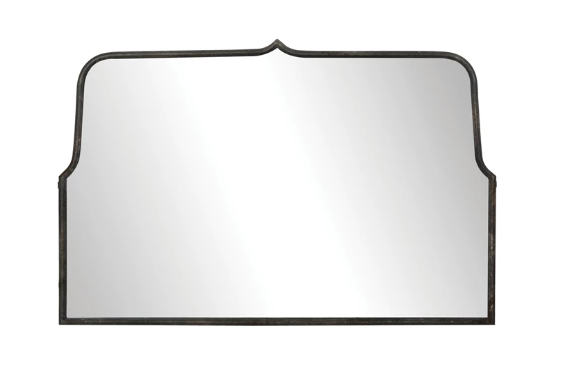 Distressed Metal Framed Wall Mirror